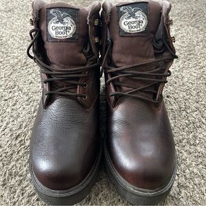 Georgia Boots Men’s 11.5 Waterproof 6” Homeland G106 Brown–Work Or Rugged Boots